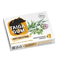 картинка Смолка жевательная Анти Никотин Taiga Gum 5 шт х 0,8 гр