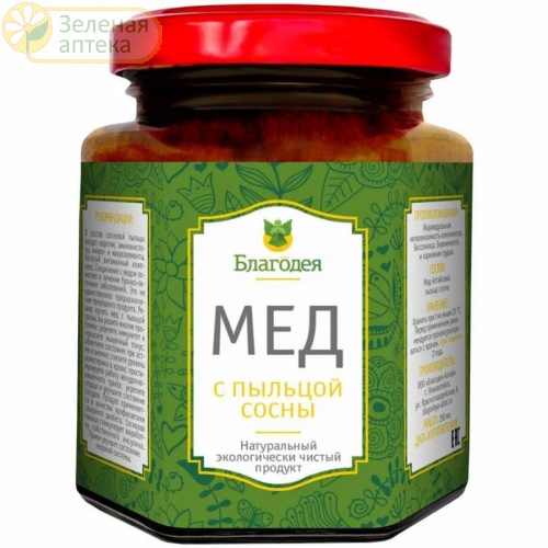 Мед с сосновой пыльцой 220 мл в Зеленой аптеке. Изображение № 1