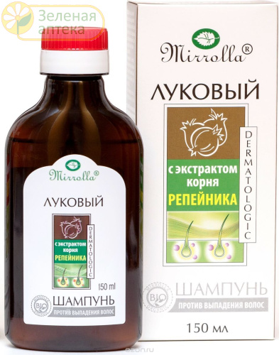 Луковый шампунь Миролла (экстракт репейника) 150 мл. в Зеленой аптеке. Изображение № 1