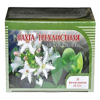 картинка Вахта трехлистная лист №20 ф/пакетов по 1,5г от Зеленой аптеки