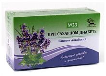 картинка Фиточай Алтайский №23 ПРИ САХАРНОМ ДИАБЕТЕ №20 ф/пакетов У-Фарма в Зеленой аптеке