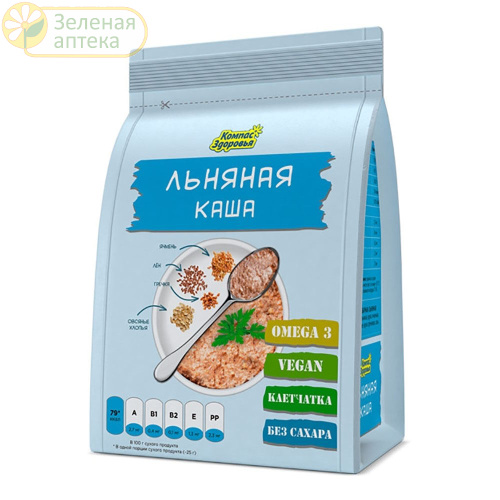 Каша льняная заварная 250 гр в Зеленой аптеке. Изображение № 1
