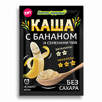 картинка Каша овсяная с бананом и семенами чиа 30 г (Компас Здоровья)