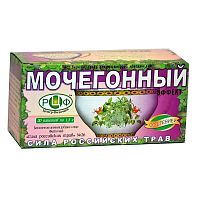 картинка Фиточай Сила российских трав №26 Мочегонный со стевией 1,5г №20 ф/пакетов в Зеленой аптеке