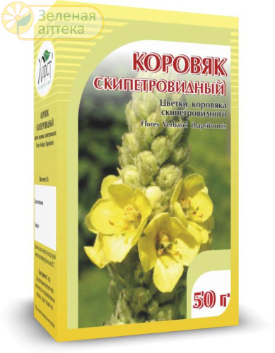 Коровяк скипетровидный (медвежье ухо) цветы 50г. в Зеленой аптеке. Изображение № 1