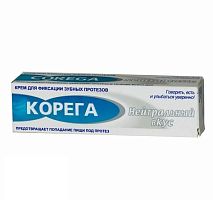 картинка Корега Нейтральный вкус крем для фиксации зубных протезов 40 мл