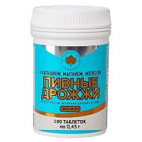 картинка Пивные дрожжи ЭкоМон (кальций, магний, железо) 0,5г №100таб. в Зеленой аптеке