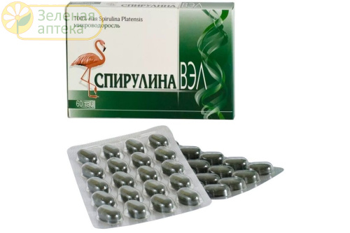 Спирулина ВЭЛ 60 таб в Зеленой аптеке. Изображение № 1