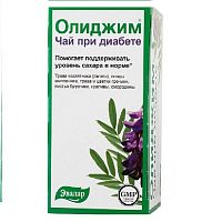 картинка Олиджим чай при диабете №20 ф/пакетов по 2г. (Эвалар) в Зеленой аптеке