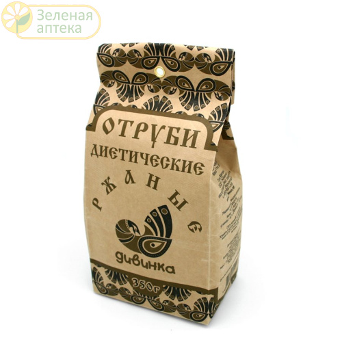 Отруби РЖАНЫЕ диетические Дивинка 350г. в Зеленой аптеке. Изображение № 1