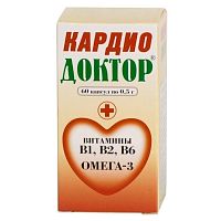 картинка Кардио Доктор (Вит В1, В2, В6, Омега-3) 0,5г №60 капс. в Зеленой аптеке